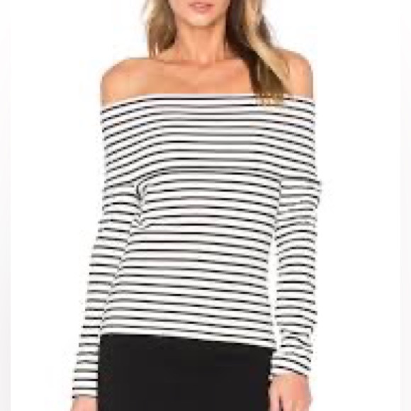 Derek lam 10 Crosby striped off the shoulder top - Picture 6 of 6